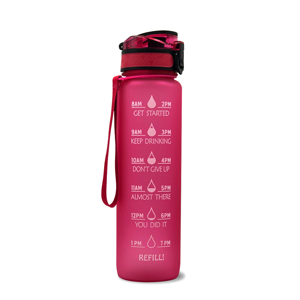 1L Tritan Water Bottle With Time Marker Bounce Cover Motivational Water Bottle Cycling Leakproof Cup For Sports Fitness Bottles - Image 6