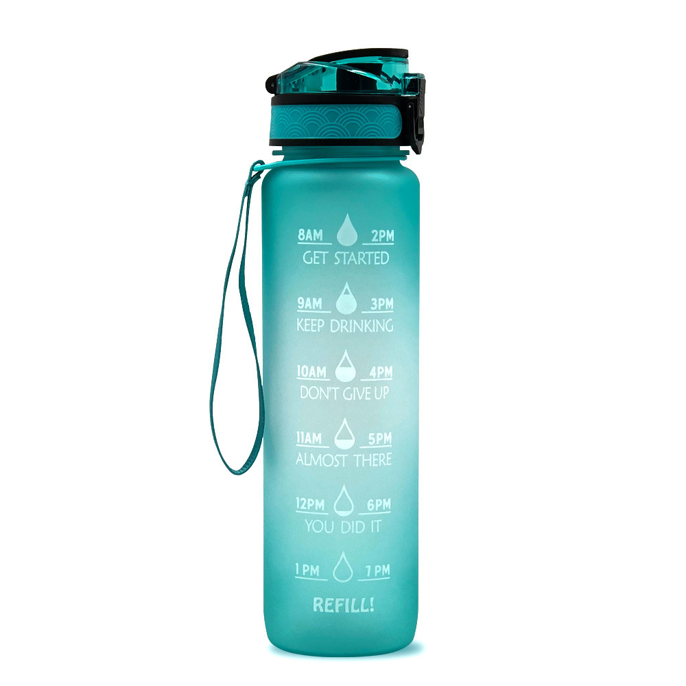 1L Tritan Water Bottle With Time Marker Bounce Cover Motivational Water Bottle Cycling Leakproof Cup For Sports Fitness Bottles - Image 8