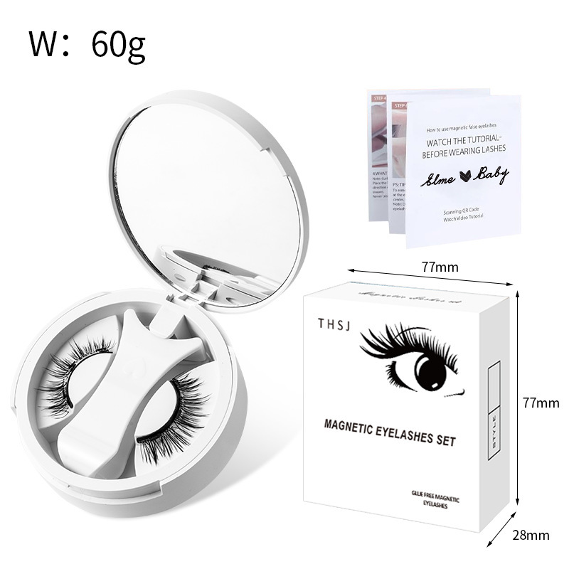 Magnetic False Eyelashes Integrated Storage Box Glue-free Magnet False Eyelashes Natural Makeup Tools With Applicater - Image 5